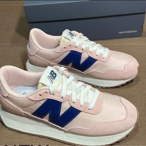 New Balance Pink and Blue 237 Sneakers